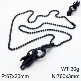 Stainless Steel Black-plating Necklace