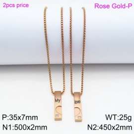 SS Rose Gold-Plating Necklace