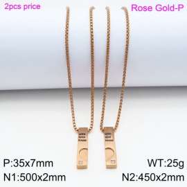 SS Rose Gold-Plating Necklace