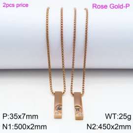 SS Rose Gold-Plating Necklace