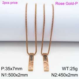SS Rose Gold-Plating Necklace