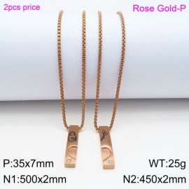 SS Rose Gold-Plating Necklace