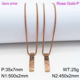 SS Rose Gold-Plating Necklace