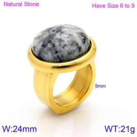 Stainless Steel Stone&Crystal Ring