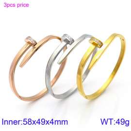 Stainless Steel Stone Bangle