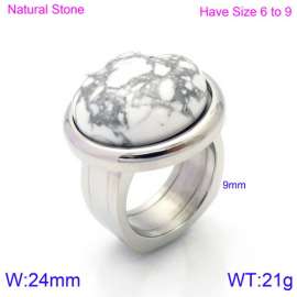 Stainless Steel Stone&Crystal Ring