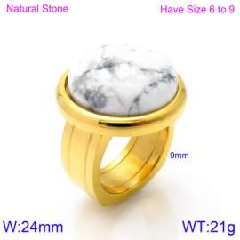 Stainless Steel Stone&Crystal Ring