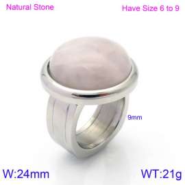 Stainless Steel Stone&Crystal Ring