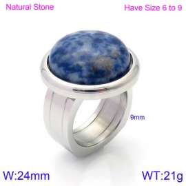 Stainless Steel Stone&Crystal Ring