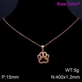 SS Rose Gold-Plating Necklace