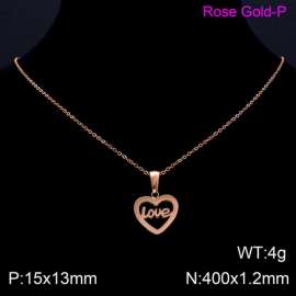 SS Rose Gold-Plating Necklace