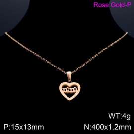 SS Rose Gold-Plating Necklace