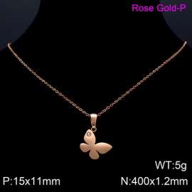 SS Rose Gold-Plating Necklace