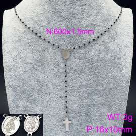 Stainless Steel Rosary Necklace