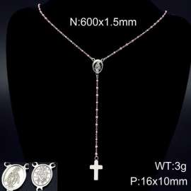 Stainless Steel Rosary Necklace