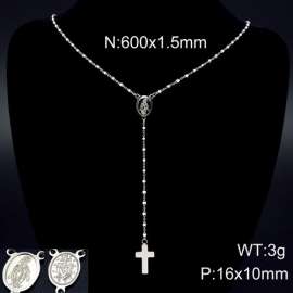 Stainless Steel Rosary Necklace