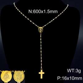 Stainless Steel Rosary Necklace