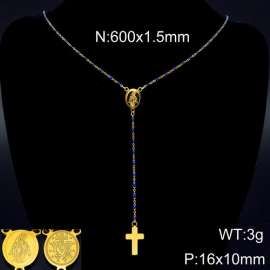 Stainless Steel Rosary Necklace