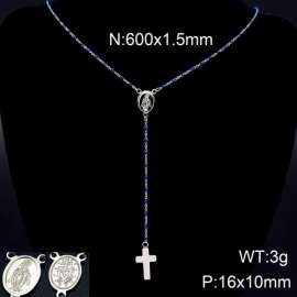 Stainless Steel Rosary Necklace