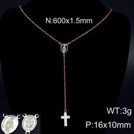 Stainless Steel Rosary Necklace