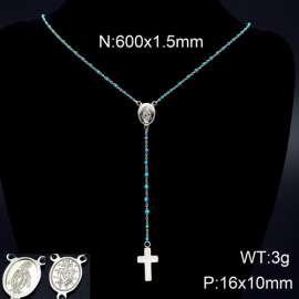 Stainless Steel Rosary Necklace