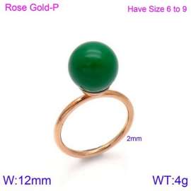 Stainless Steel Stone&Crystal Ring