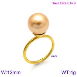 SS Shell Pearl Rings