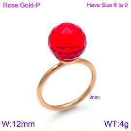 Stainless Steel Stone&Crystal Ring