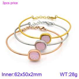 Stainless Steel Stone Bangle