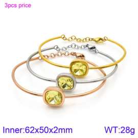 Stainless Steel Stone Bangle