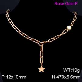SS Rose Gold-Plating Necklace