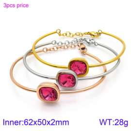 Stainless Steel Stone Bangle