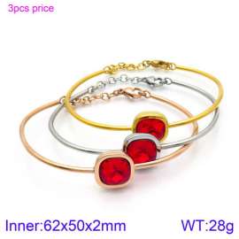 Stainless Steel Stone Bangle