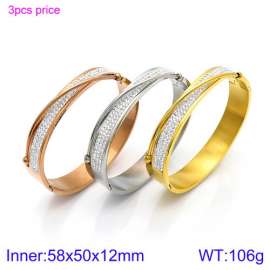 Stainless Steel Stone Bangle