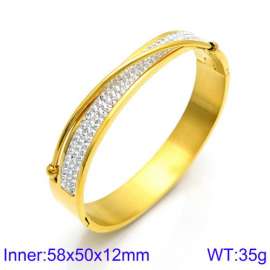 Stainless Steel Stone Bangle