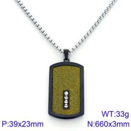 Stainless Steel Black-plating Necklace