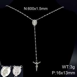 Stainless Steel Rosary Necklace