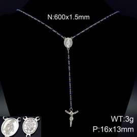 Stainless Steel Rosary Necklace