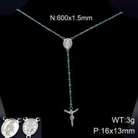 Stainless Steel Rosary Necklace