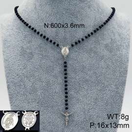 Stainless Steel Rosary Necklace