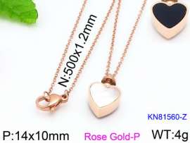 SS Rose Gold-Plating Necklace