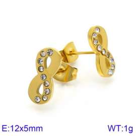 Stainless Steel Stone&Crystal Earring