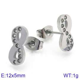 Stainless Steel Stone&Crystal Earring