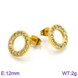 Stainless Steel Stone&Crystal Earring