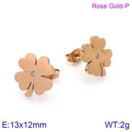 Stainless Steel Stone&Crystal Earring