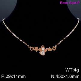 SS Rose Gold-Plating Necklace