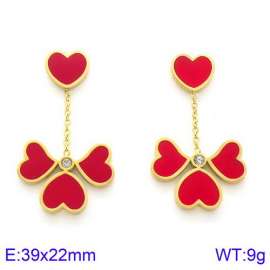 Stainless Steel Stone&Crystal Earring