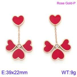 Stainless Steel Stone&Crystal Earring