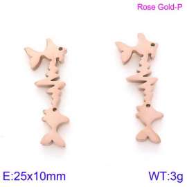 SS Rose Gold-Plating Earring