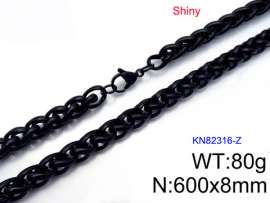Stainless Steel Black-plating Necklace
